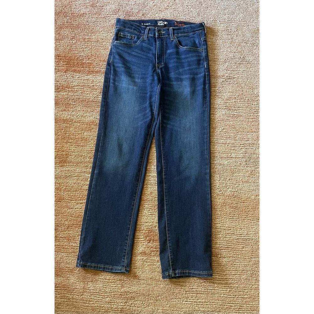 Urban Pipeline SuperFlex Straight Fit Jeans Size 16 Blue Adjustable Waist Kohl’s